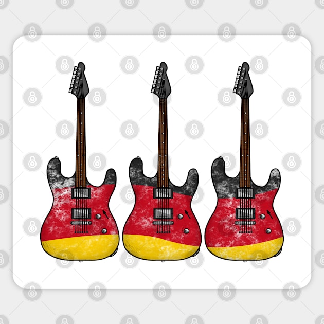 Electric Guitar German Flag Guitarist Musician Germany Sticker by doodlerob